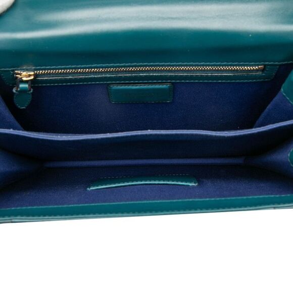 BVLGARI Serpenti Forever Handbag Shoulder Bag 2WAY Green Leather Ladies BVLGARI